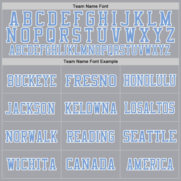 Custom Gray Light Blue-White Mesh Authentic Throwback Football Jersey