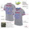 Gray0881-1 Custom Gray Light Blue Black-Pink Mesh Authentic Throwback Football Jersey