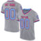 Gray0881 Custom Gray Light Blue Black-Pink Mesh Authentic Throwback Football Jersey