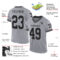 Gray0883-1 Custom Gray Black Mesh Authentic Throwback Football Jersey