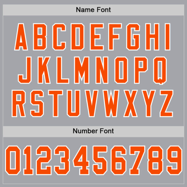 Custom Gray Orange-White Mesh Authentic Throwback Football Jersey