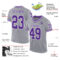 Custom Gray Purple-White Mesh Authentic Throwback Football Jersey