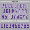 Custom Gray Purple-White Mesh Authentic Throwback Football Jersey