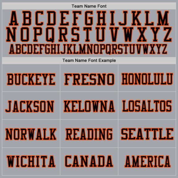 Custom Gray Black-Orange Mesh Authentic Throwback Football Jersey