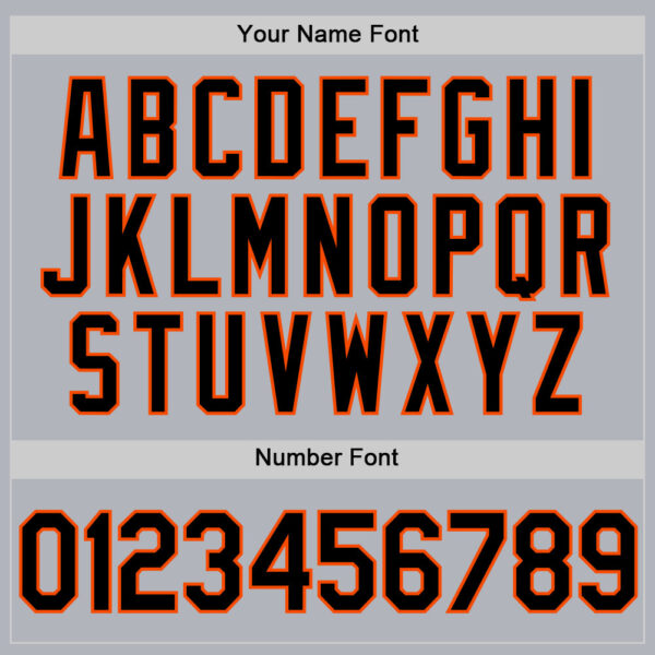 Custom Gray Black-Orange Authentic Throwback Baseball Jersey