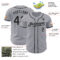 Custom Gray Black Authentic Baseball Jersey