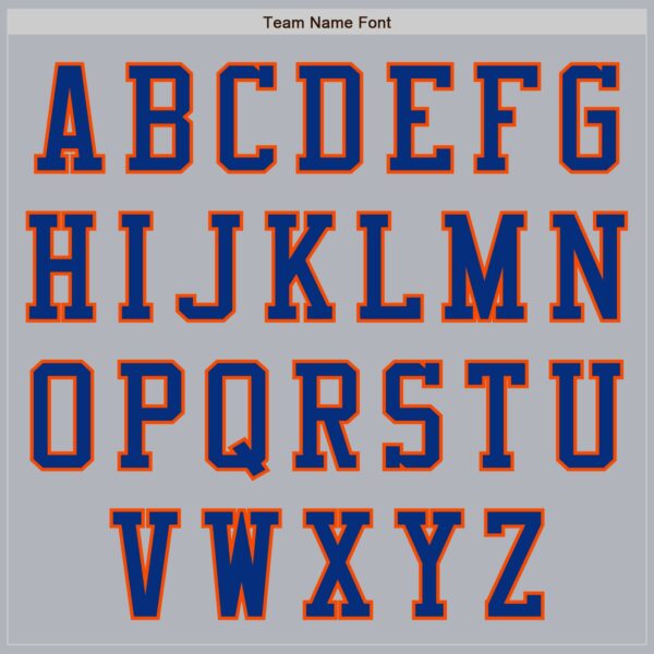 Custom Gray Royal-Orange Authentic Baseball Jersey