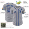Custom Gray Royal Authentic Baseball Jersey