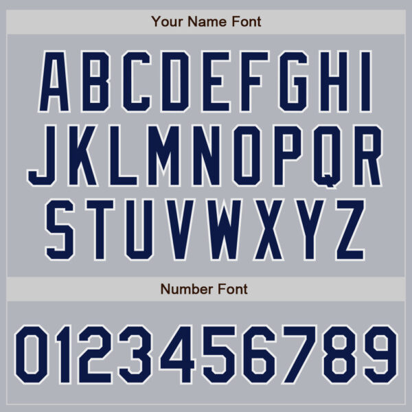 Custom Gray Navy-White Authentic Baseball Jersey