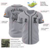 Custom Gray Black Authentic Baseball Jersey