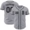 Custom Gray Black Authentic Baseball Jersey