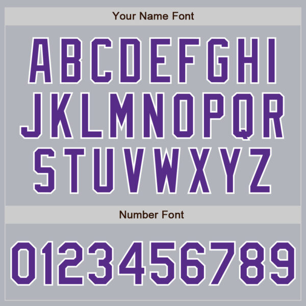 Custom Gray Purple-White Authentic Baseball Jersey