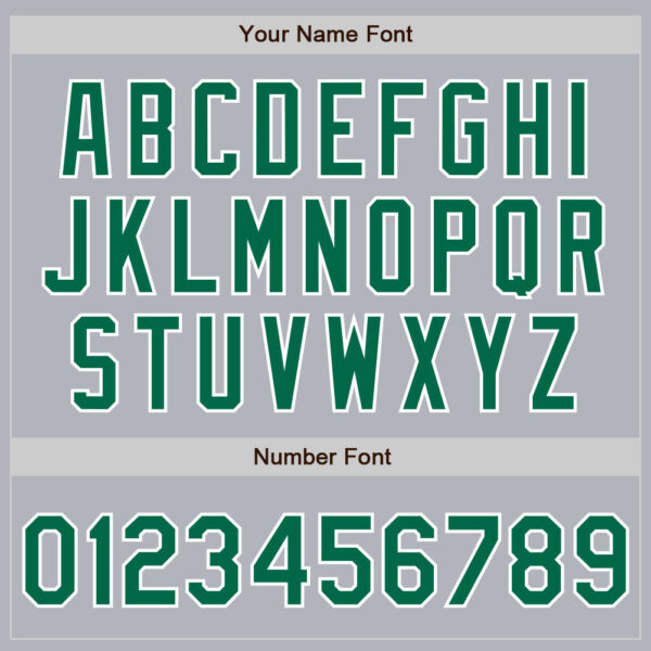 Custom Gray Kelly Green-White Authentic Baseball Jersey