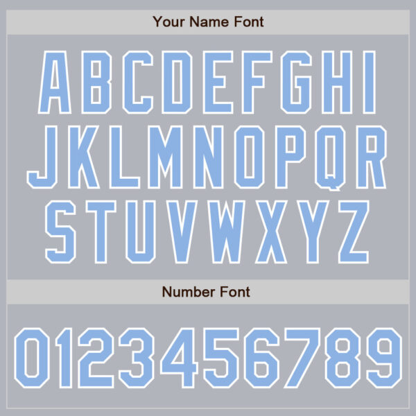 Custom Gray Light Blue-White Authentic Baseball Jersey