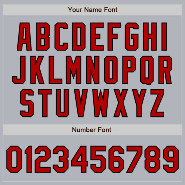 Custom Gray Red-Black Authentic Baseball Jersey