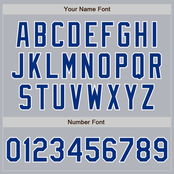 Custom Gray Royal-White Authentic Baseball Jersey