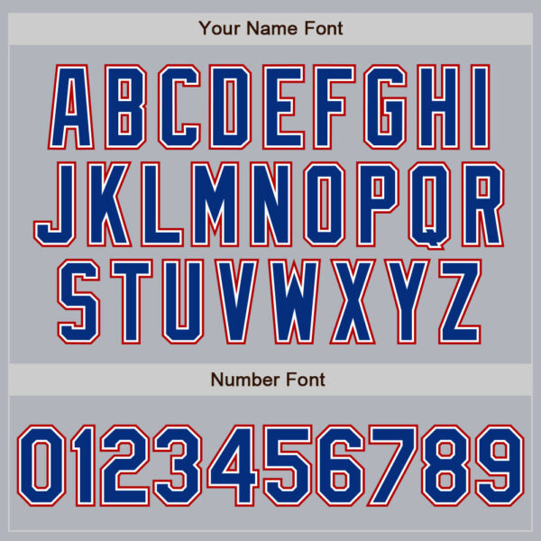 Custom Gray Royal-Red Authentic Baseball Jersey