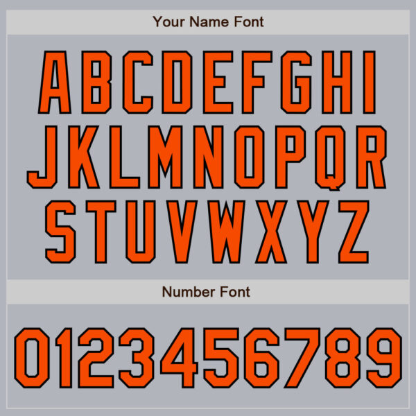 Custom Gray Orange-Black Authentic Baseball Jersey