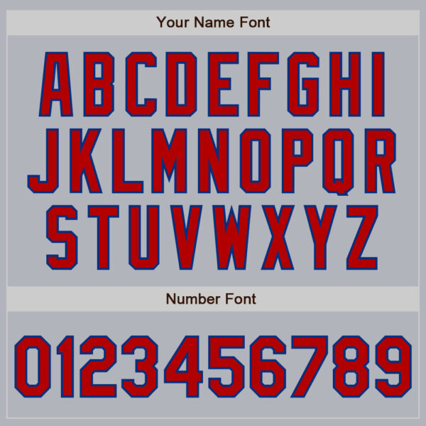 Custom Gray Red-Royal Authentic Baseball Jersey