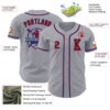 Custom Gray Red-Royal Authentic Baseball Jersey