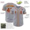 Custom Gray Crimson-Gold Authentic Baseball Jersey