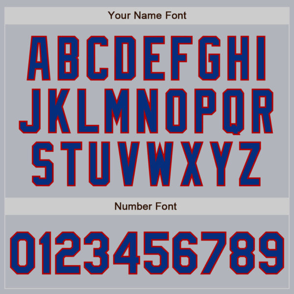 Custom Gray Royal-Red Authentic Baseball Jersey