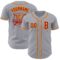 Custom Gray Red-Gold Authentic Baseball Jersey