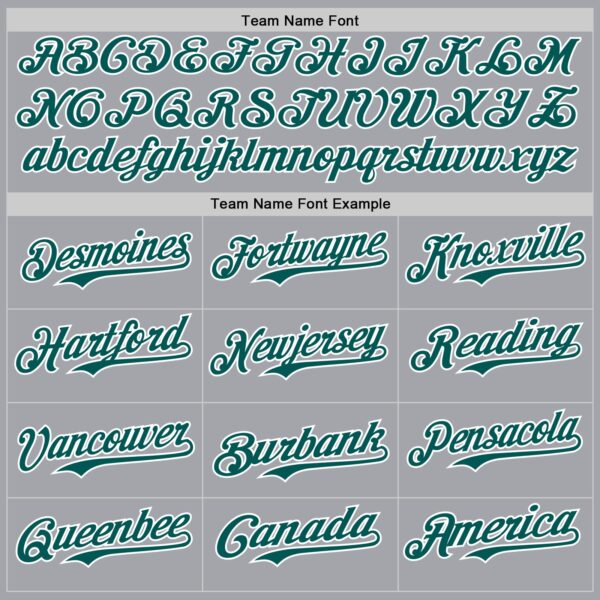 Custom Gray Midnight Green White-Red Authentic Baseball Jersey