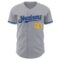 Custom Gray Royal-Gold Authentic Baseball Jersey