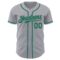 Custom Gray Kelly Green Authentic Baseball Jersey
