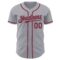 Custom Gray Crimson Authentic Baseball Jersey