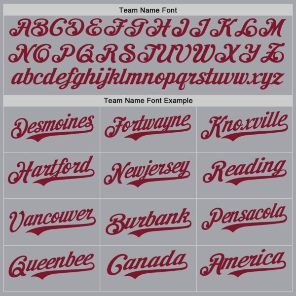 Custom Gray Crimson Authentic Baseball Jersey