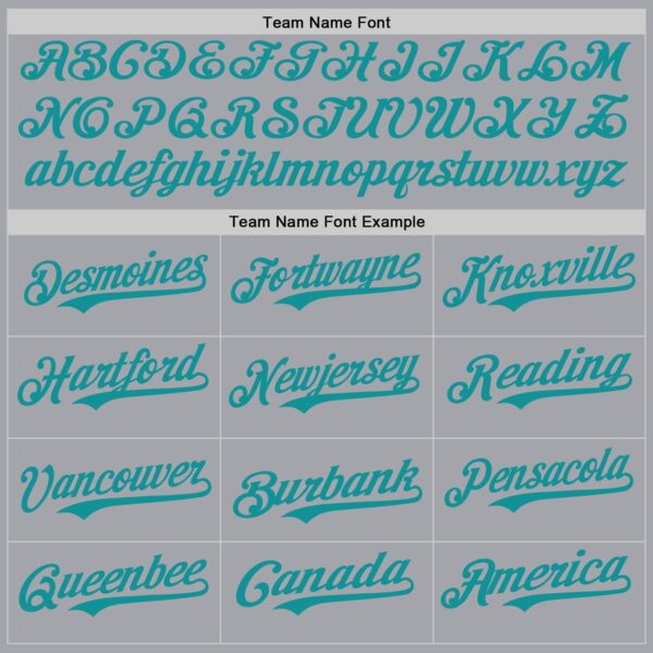 Custom Gray Teal Authentic Baseball Jersey