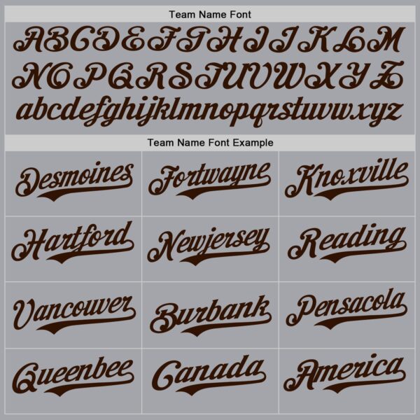 Custom Gray Brown Authentic Baseball Jersey