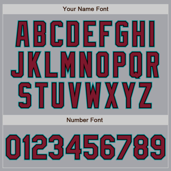 Custom Gray Black Pinstripe Crimson-Teal Authentic Baseball Jersey