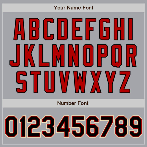 Custom Gray Black Pinstripe Red-Cream Authentic Baseball Jersey