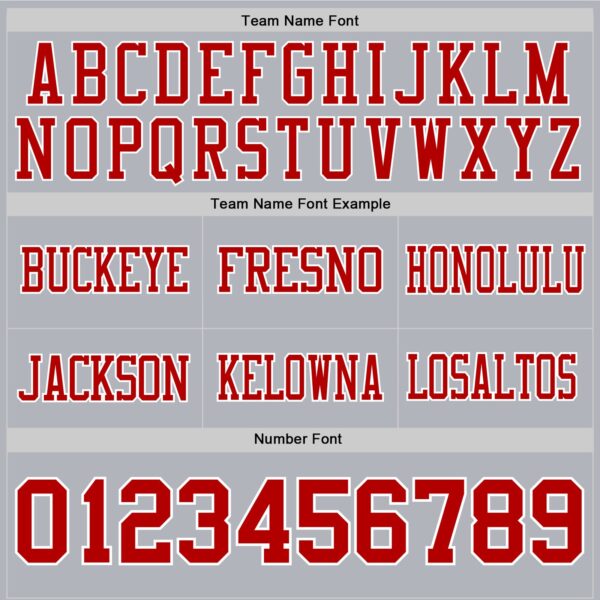 Custom Gray Red-White Authentic Football Jersey