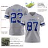 Custom Gray Royal-White Authentic Football Jersey