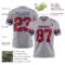 Gray1098-2 Custom Gray Red-Royal Authentic Football Jersey