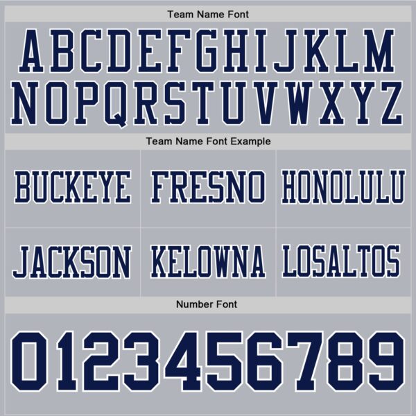 Custom Gray Navy-White Authentic Football Jersey