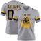 Gray1105-1 Custom Gray Navy-Gold Authentic Football Jersey