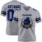 Gray1113-1 Custom Gray Royal-Black Authentic Football Jersey