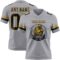 Gray1114-1 Custom Gray Black-Old Gold Authentic Football Jersey