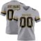 Gray1114 Custom Gray Black-Old Gold Authentic Football Jersey