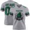Gray1116-1 Custom Gray Kelly Green-Black Authentic Football Jersey