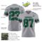 Gray1116-2 Custom Gray Kelly Green-Black Authentic Football Jersey