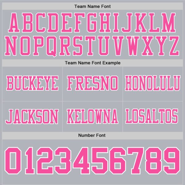 Custom Gray Pink-White Authentic Football Jersey