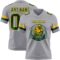 Gray1136-1 Custom Gray Green-Gold Authentic Football Jersey