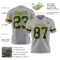 Gray1136-2 Custom Gray Green-Gold Authentic Football Jersey