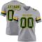 Gray1136 Custom Gray Green-Gold Authentic Football Jersey